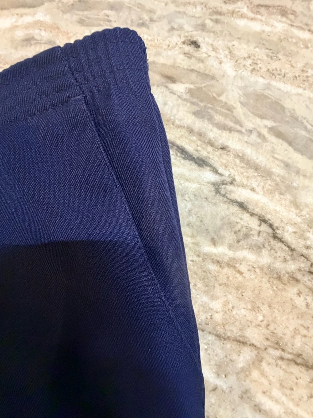 Alfred Dunner Pull On Pants Women Size 12 Navy Elastic Waist Dress Slacks